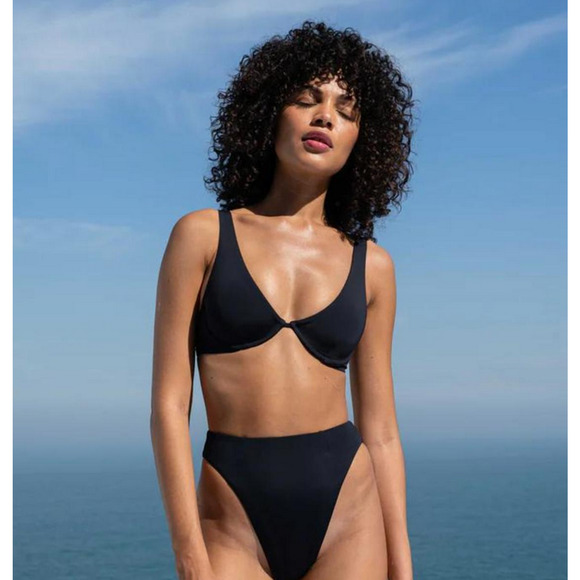 HAIGHT Other - HAIGHT Mah High Cut Bikini Bottom Black Size S 1632